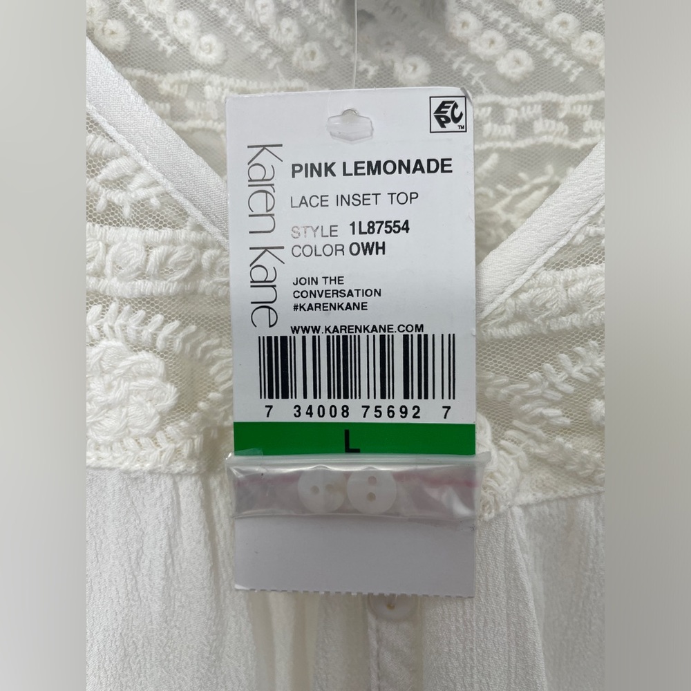 Karen Kane Lace Inset Top - Picture 8 of 8